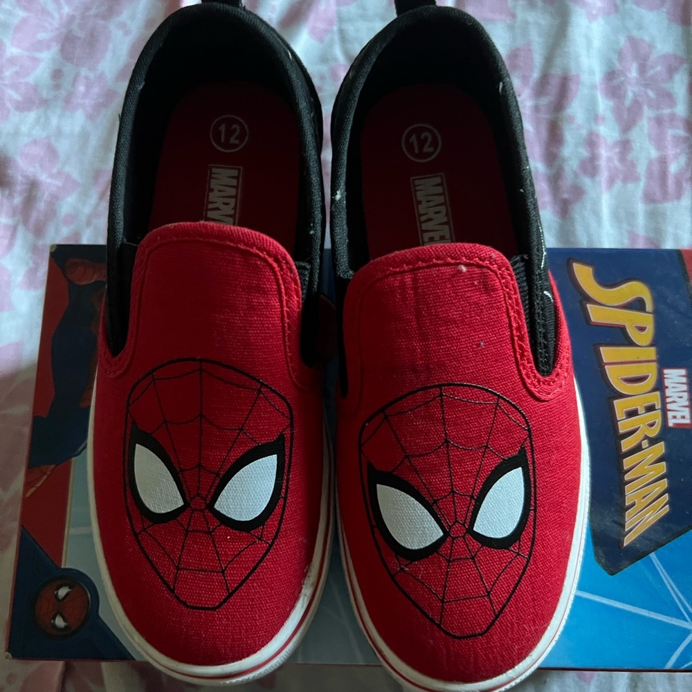 Slip on spider man shoes